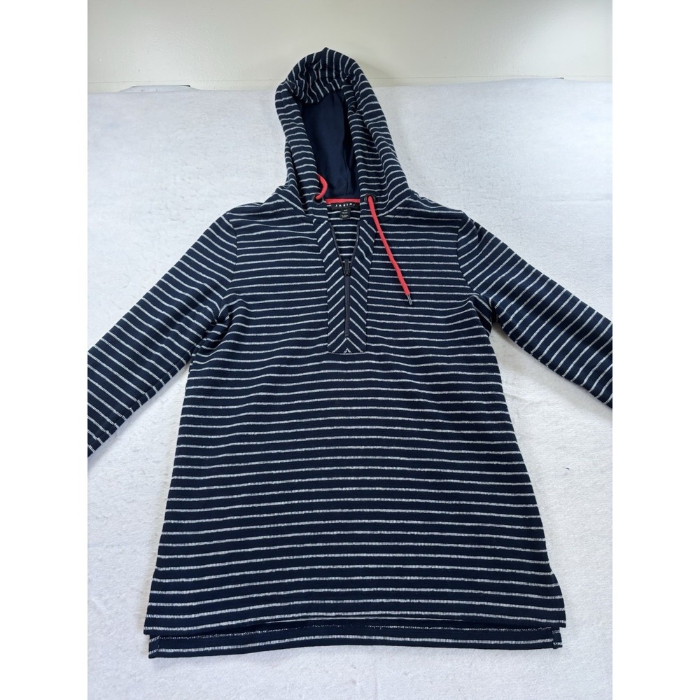 Tribal Size Small Pullover Hoodie Navy Long Sleeve Striped Cotton Blend Nautical